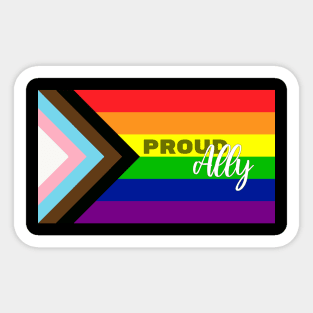 Proud Ally Flag Sticker